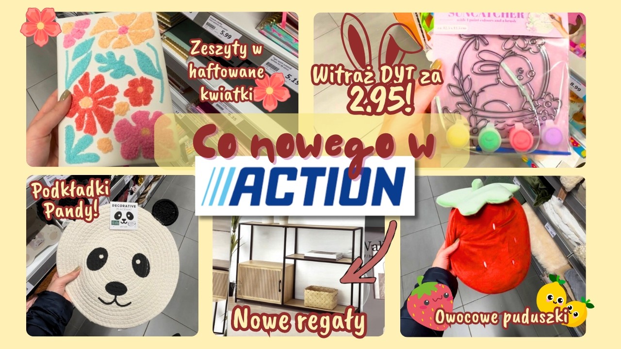 🍓CO NOWEGO W ACTION🍓 NOWE REGAŁY | LAMPKI ZWIERZĄTKA | WIELKANOCNE OZDOBY DYI | PRZEGLĄD ACTION