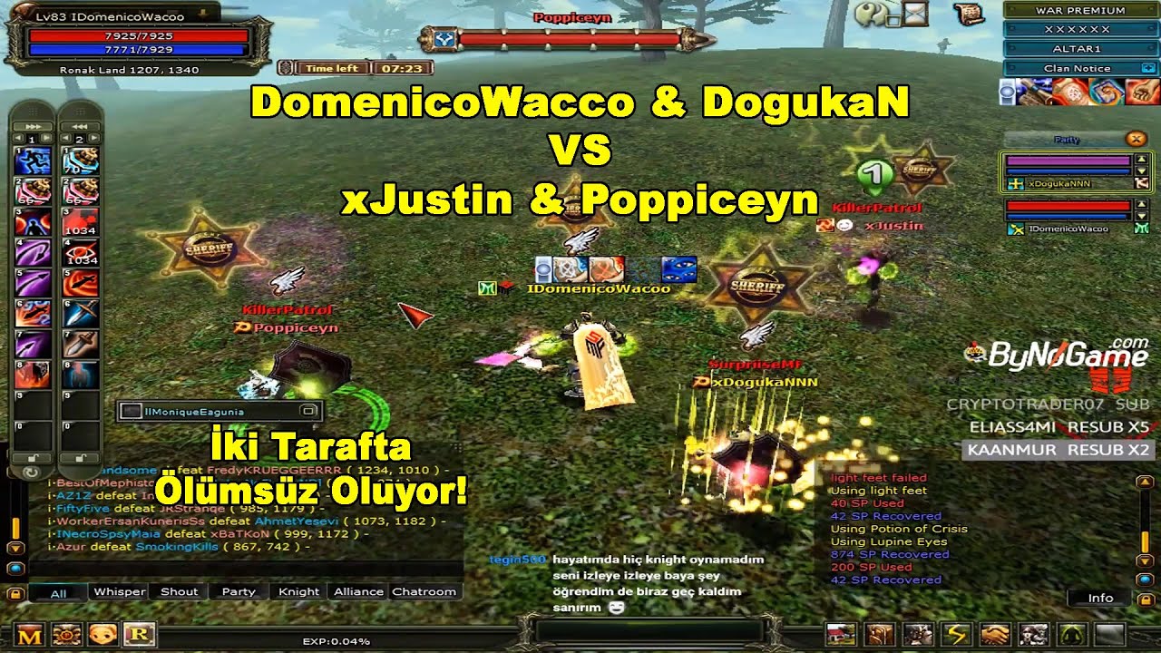 DomenicoWacco & DogukaN VS xJustin & Poppiceyn Çekişmeli VS Dönüyor! | Knight Online