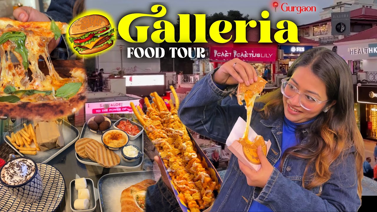 Galleria Gurgaon Food Tour Part 2 | Viral Yen Coin, Grotto Pizzeria, Callie’s & More 🥐🍔🍕🌯