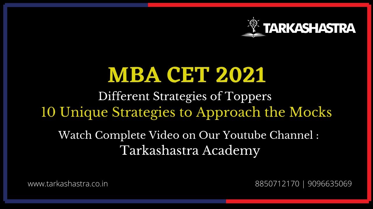 MBA CET 2021 | Different Strategies of Toppers | 10 Unique Strategies to Approach the Mocks
