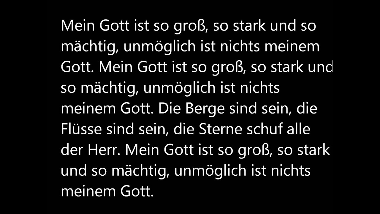 Mein Gott ist so groß - #Kinderlied4m3 - Songtext - Kostenlos - Sermon-Online - #MeinGottIstSoGross