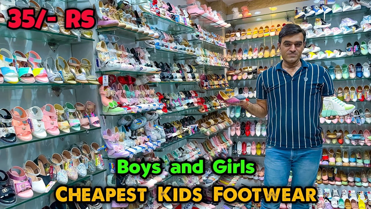 Kids Footwear ₹35/- 😍🤯| Karol Bagh Footwear Market | Shoes Wholesale Market | Kids Shoes Kids Sandal