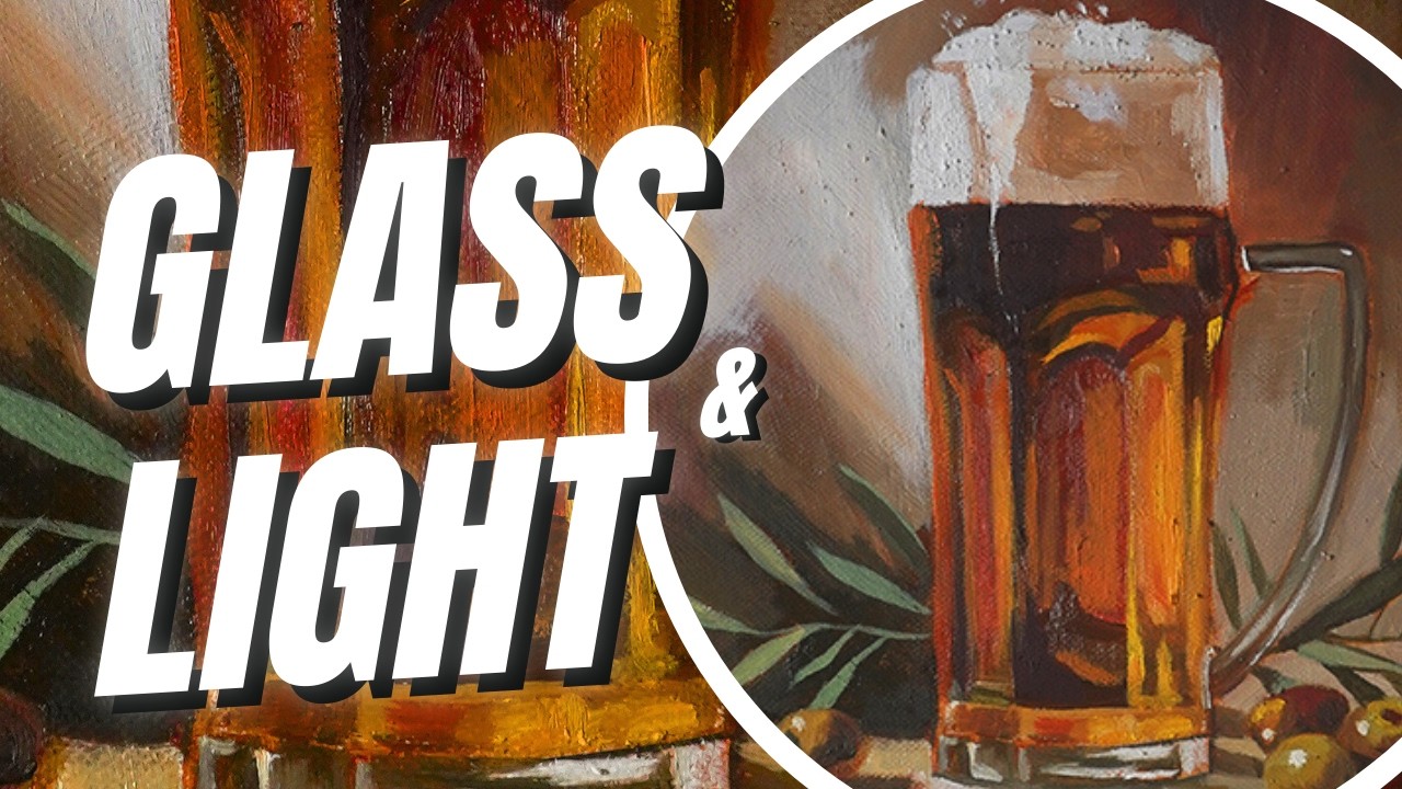 Oil Painting Timelapse | Still Life with Beer Glass – From Blank Canvas to Finish