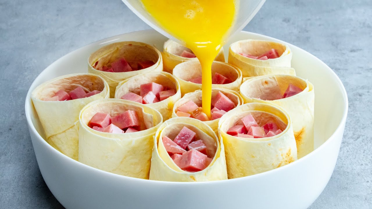 Обед готов, всего за 20 минут! Рулетики из тортильи - сытные и вкусные| Appetitno.TV