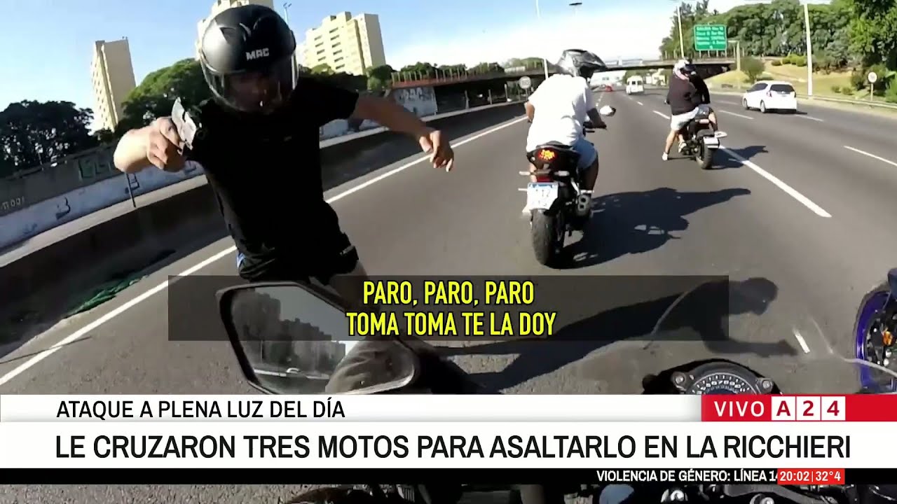 📢 BESTIAL ROBO A UN MOTOCICLISTA EN LA RICCHERI: HABLÓ LA VÍCTIMA