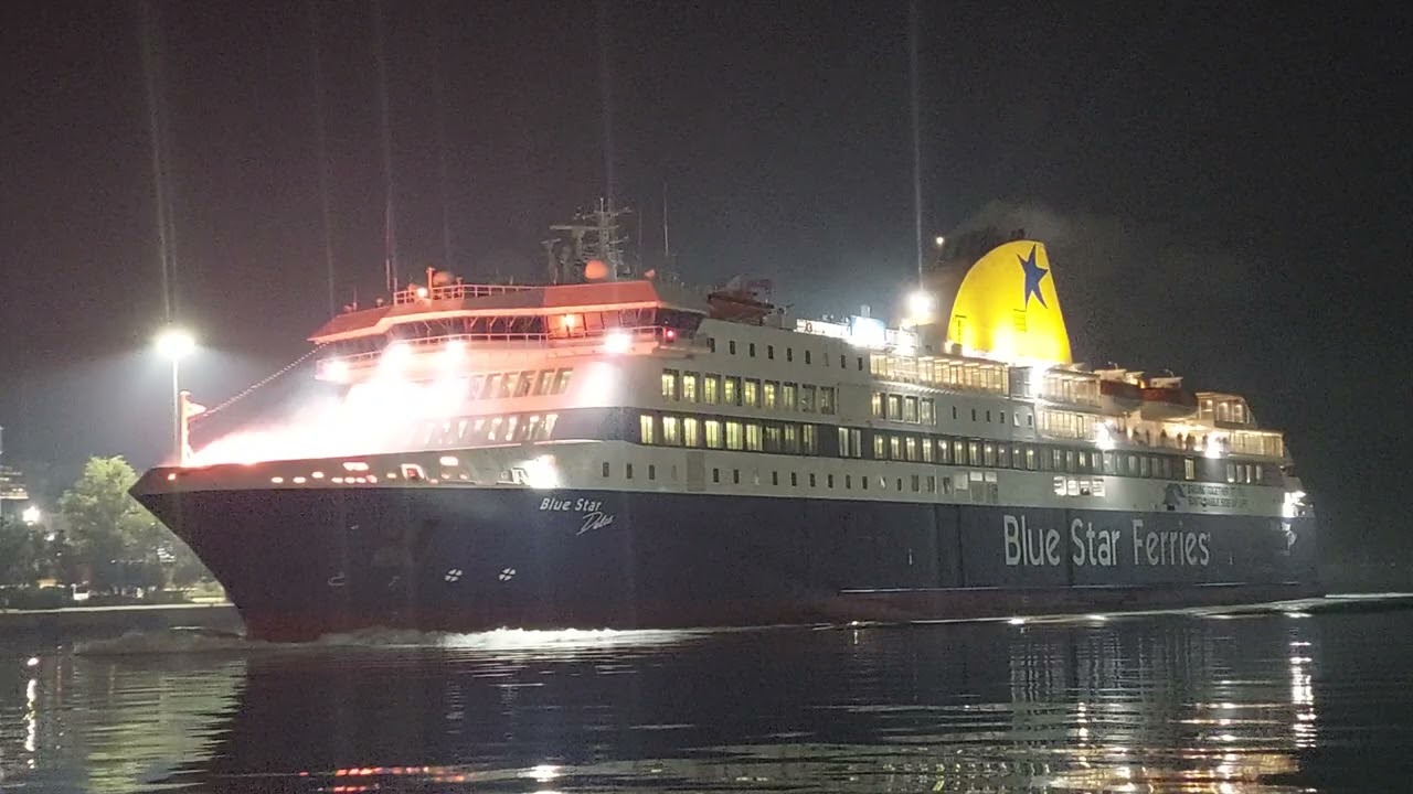 Blue Star Delos entering Piraeus Port as the first ship for 2025