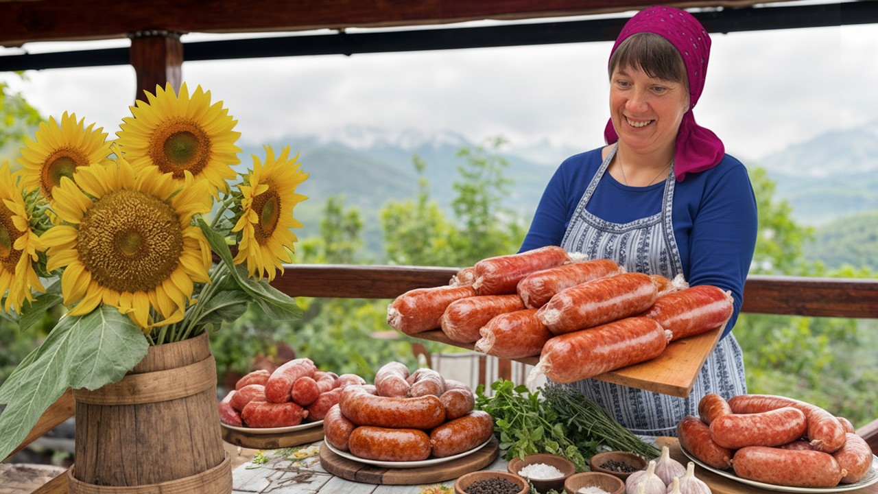 Homemade Sausages & Rustic Pizza in a Mountain Village