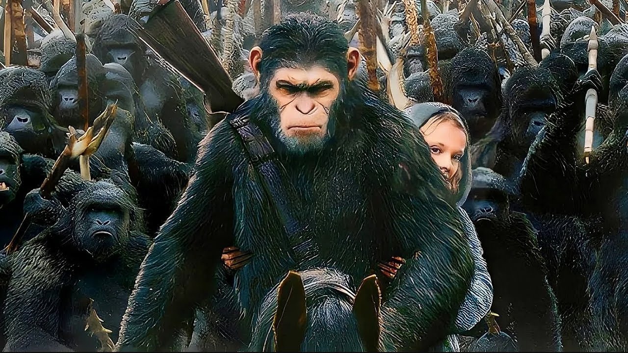 سيزر بيجمع جيش من القرود و بيحارب البشر كلهم | ملخص سلسلة planet of apes