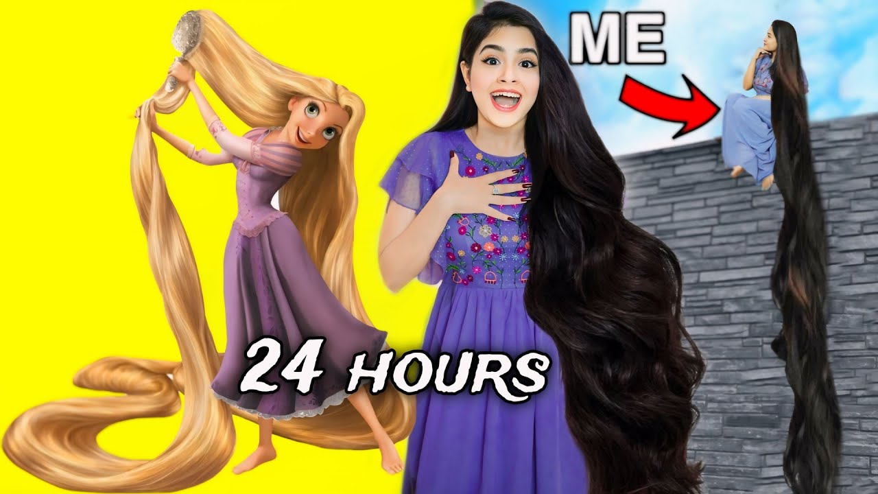 I Survived in World's LONGEST Hair for 24 Hours 😱
