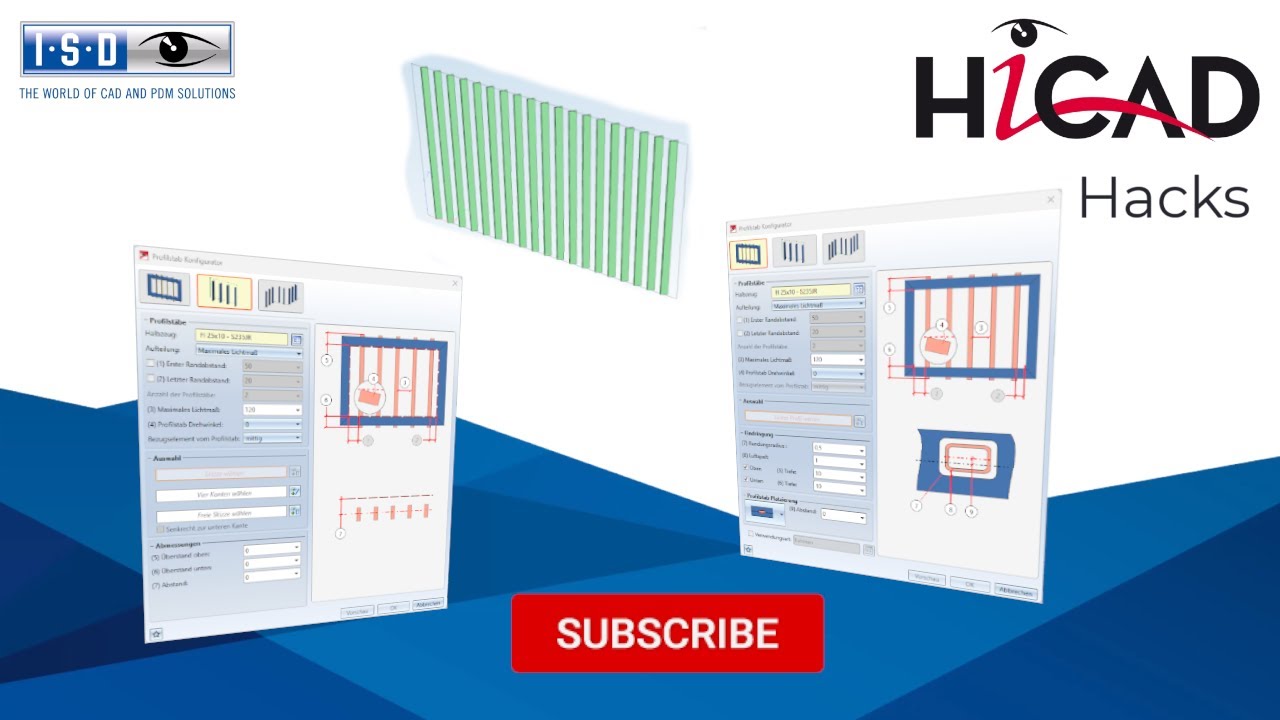 HiCAD Hacks: Profilstabkonfigurator – Profile präzise aufteilen
