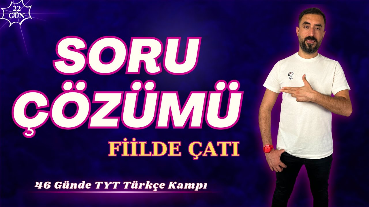 FİİLDE ÇATI Soru Çözümü 📌46 Günde TYT TÜRKÇE Kampı 2024 +PDF📕(22.Gün) Deniz Hoca