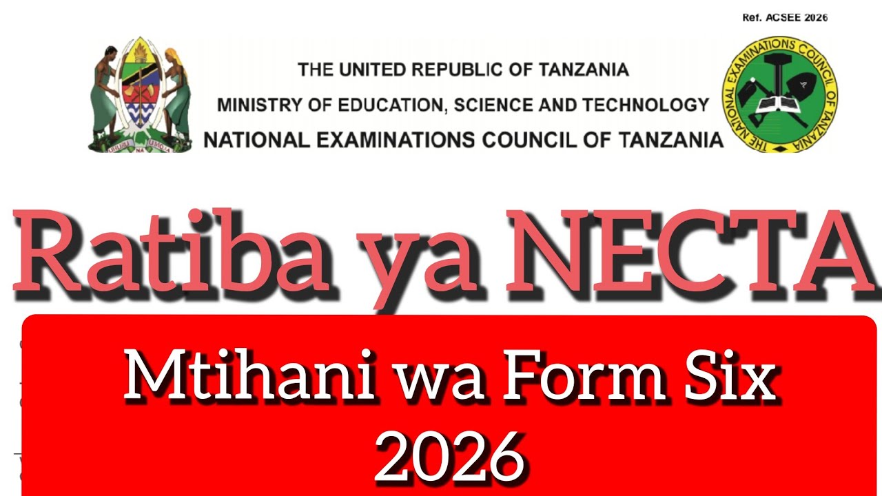 Ratiba ya Mtihani kidato cha sita // NECTA Timetable form six 2026