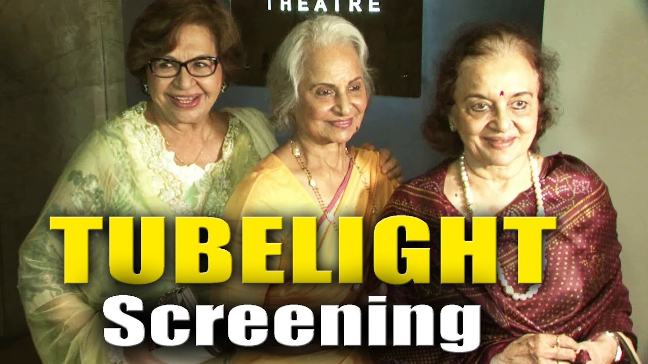 Salim Khan and Helen at a private screening of Salman Khan starrer 'Tubelight'