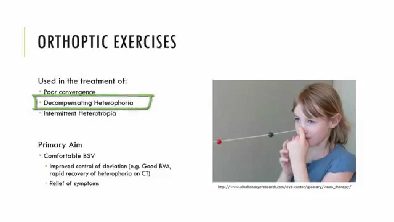 Introduction to Orthoptic Exercises