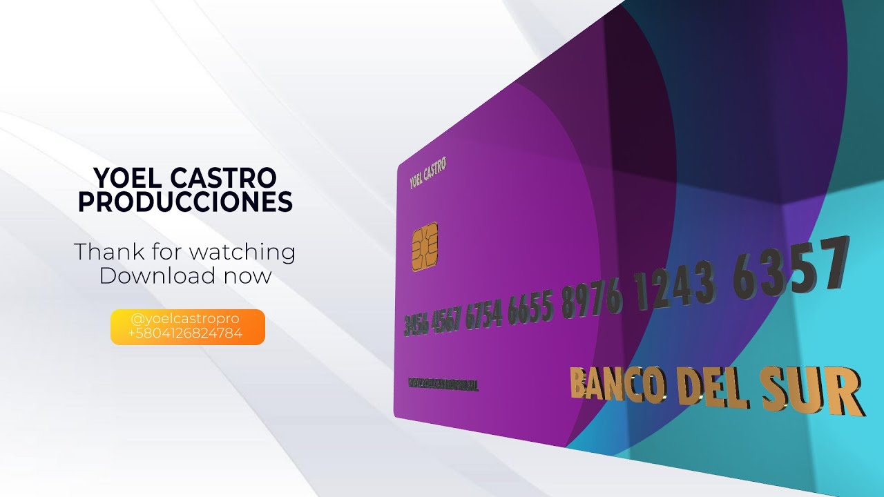 CREDIT CARD - TEMPLATE IN AFTER EFFECTS - PROYECTO EDITABLE - DOWNLOAD