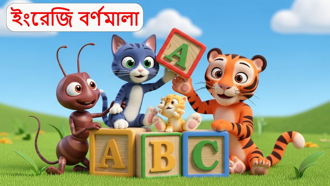 ইংরেজি বর্ণমালা । ABC Learning for Kids। A to Z Alphabet । ইংরেজি উচ্চারণ ও অর্থ সহ ।