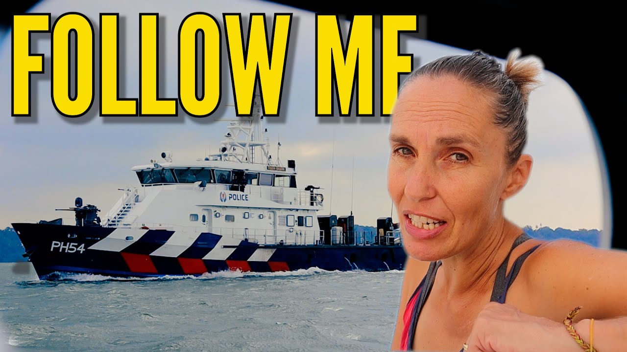 POLICE GUNBOAT ESCORT sailing PIRATED waters