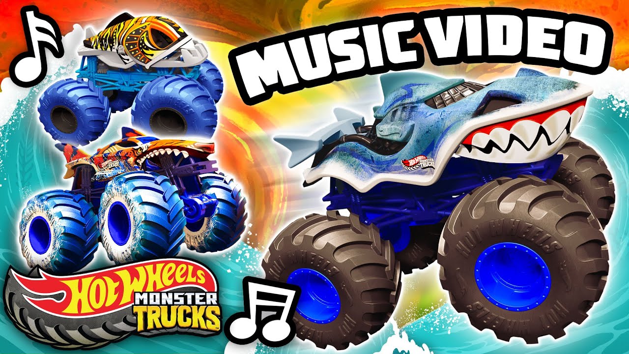 &bdquo;Shark Like Me&rdquo; | Oficjalny teledysk &bdquo;Sharks vs. Dinos&rdquo; 🎵 | Hot Wheels Monster Trucks