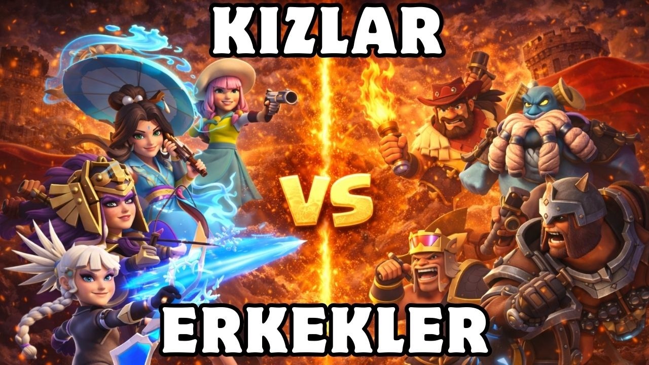 KIZLAR VS ERKEKLER DOSTLUK SAVAŞI - ALTIN BİLET ÇEKİLİŞİ - Clash of Clans