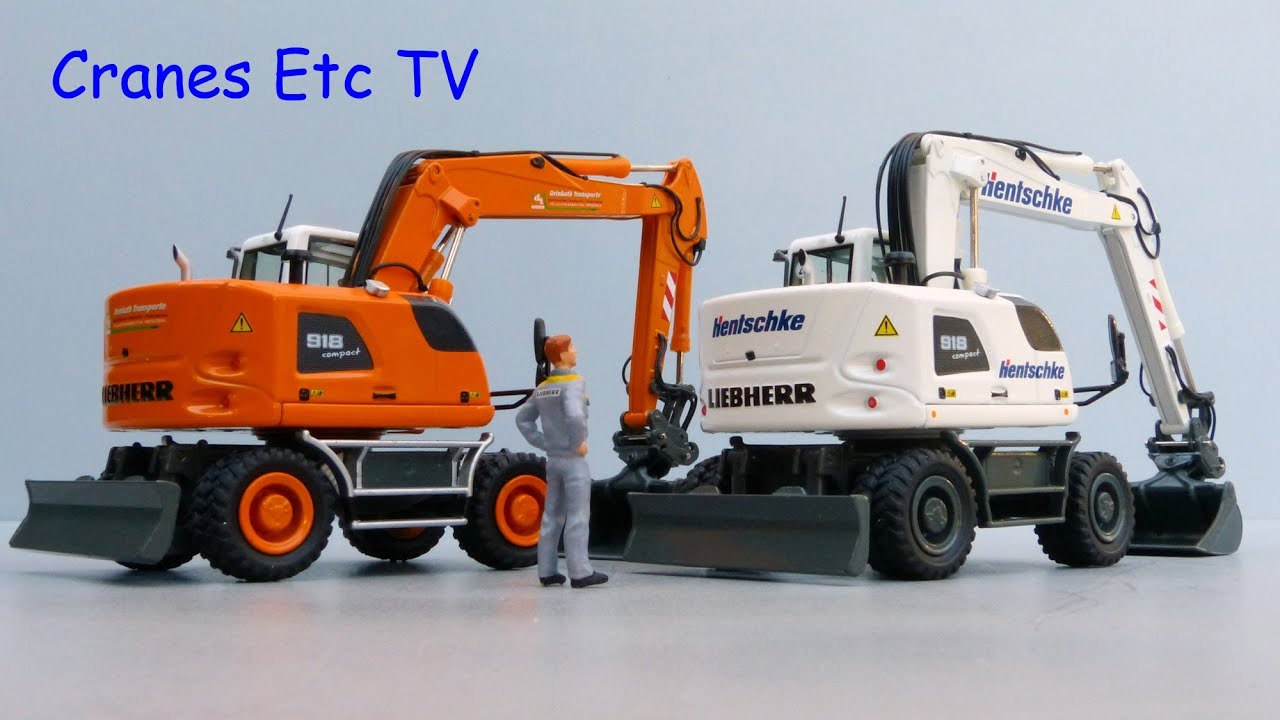 NZG Liebherr A 918 Wheeled Excavator 'Drinkuth' and 'Hentschke' by Cranes Etc TV