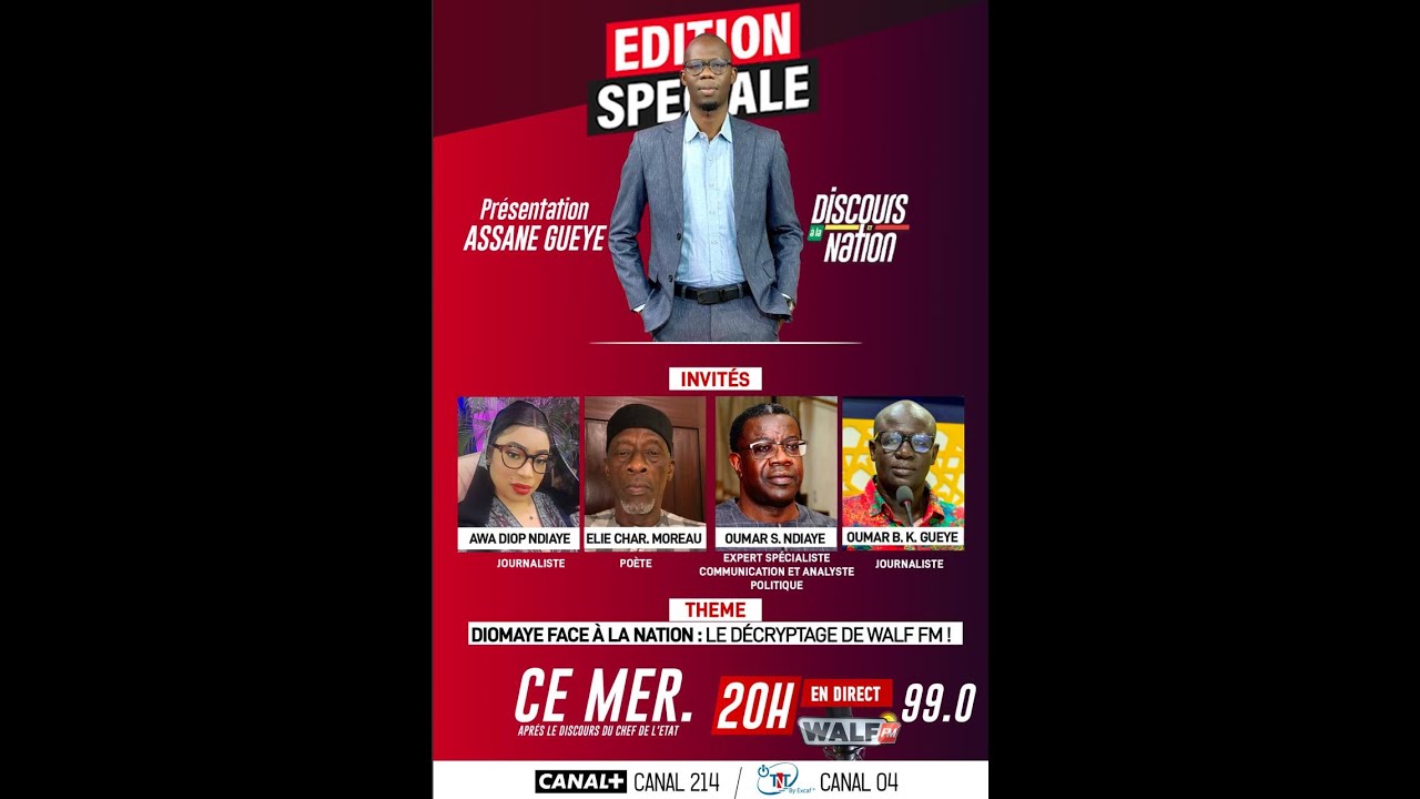 &Eacute;dition sp&eacute;ciale : Discours &agrave; la nation du pr&eacute;sident Diomaye sur walf fm avec Awa Diop Ndiaye