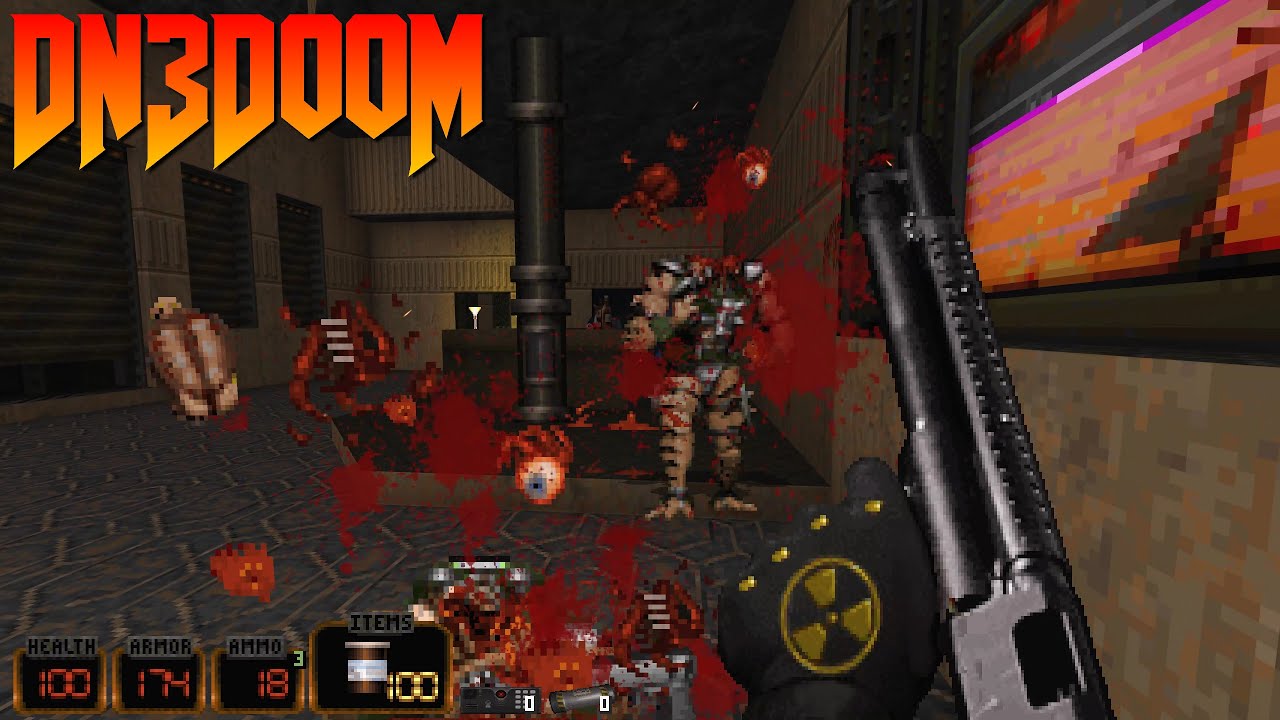 DN3DooM [Duke Nukem3D in Doom] - Re-Build-T | Map02: Gauntlet | 4K/60