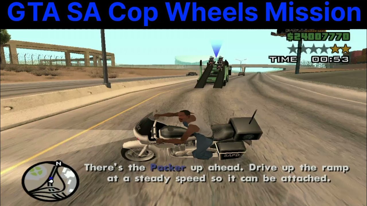 GTA SA Cop Wheels Four Police Bikes And Get Them Safely Onto The Back Of A Packer Truck 77