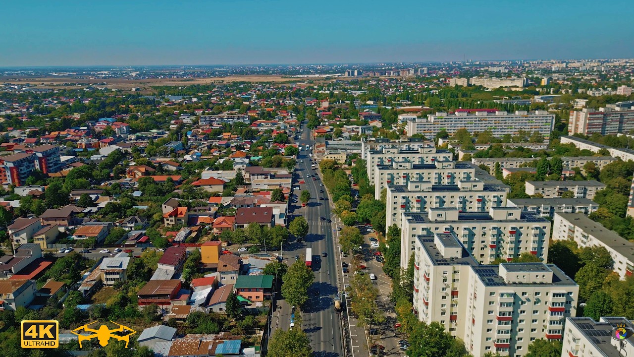 Zbor cu drona deasupra Străzii Luica – Cartierul Berceni văzut din aer – București văzut de sus