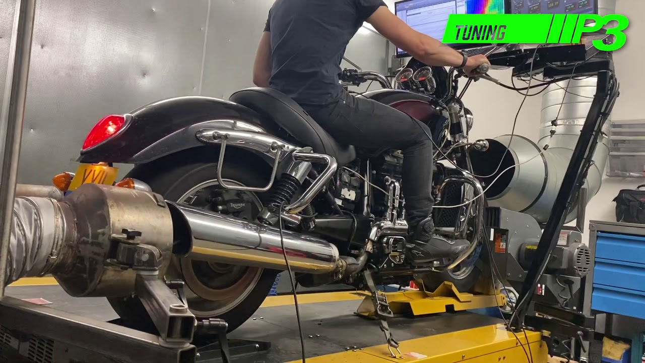 Triumph Rocket 3 Full Custom ECU mapping, Ramair air filter, Stock exhausts, P3 tuning