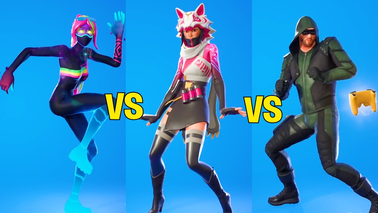 Fortnite Dance Battle of Crew Skins! (Vi, Galaxia, Green Arrow)