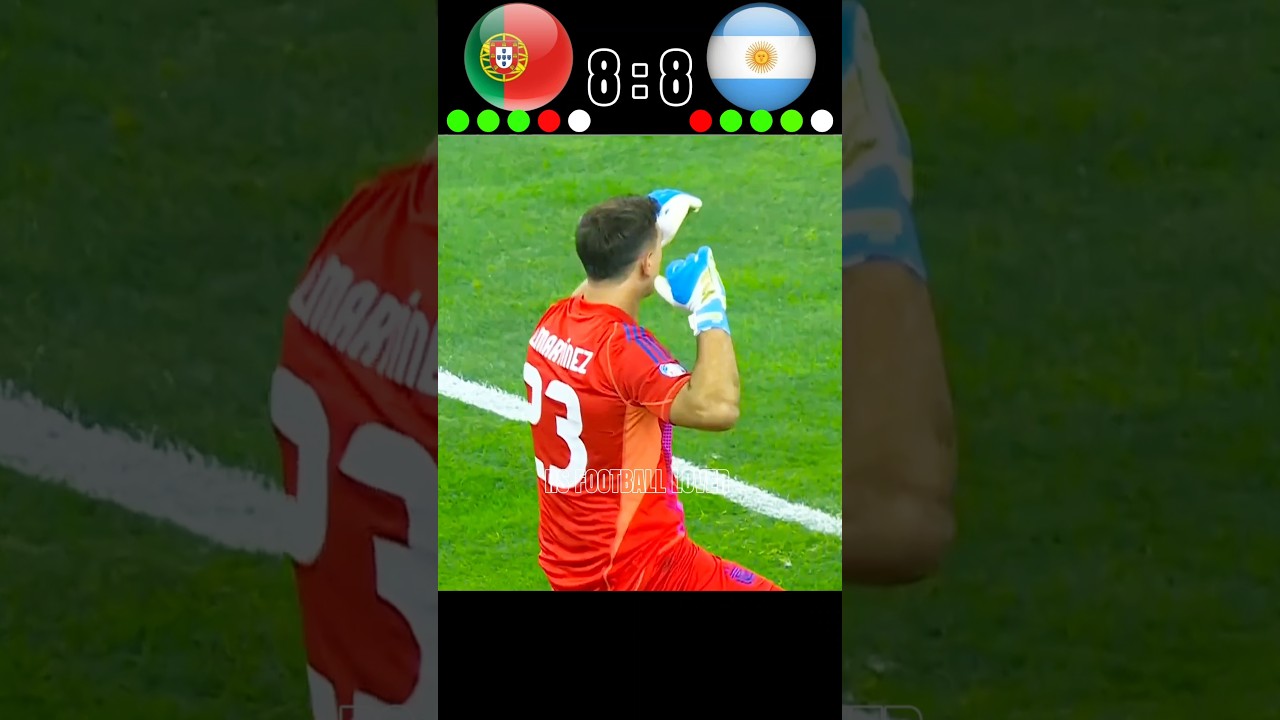 Portugal vs Argentina 🤯 world cup final penalty shootout imaginary 🔥 #football #shorts #cr7