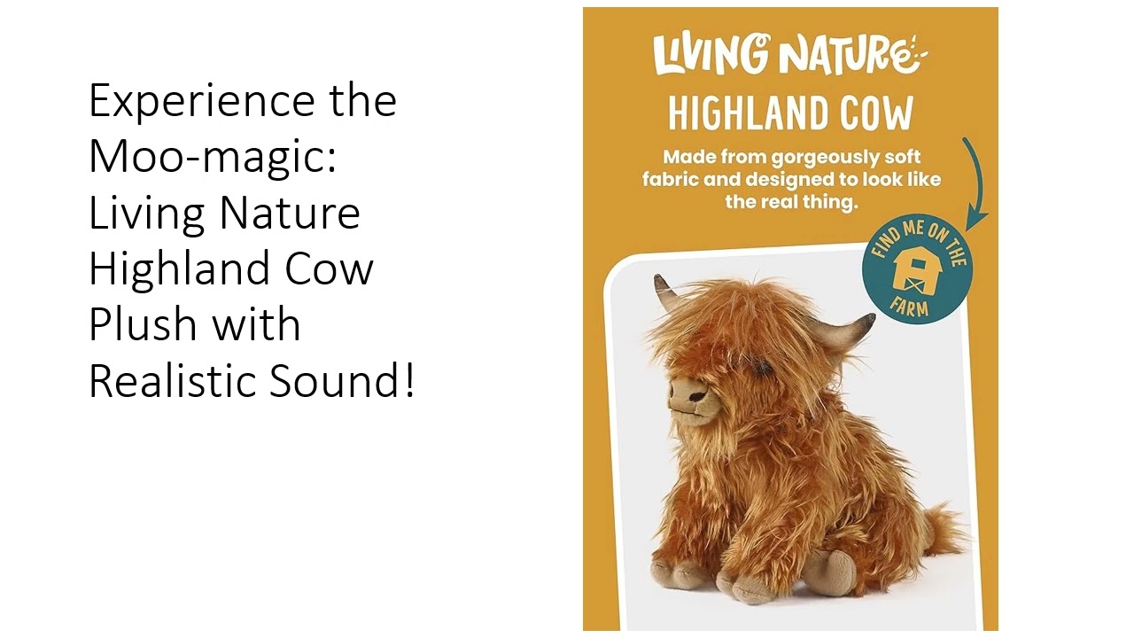 Experience the Moo-magic: Living Nature Highland Cow Plush with Realistic Sound!