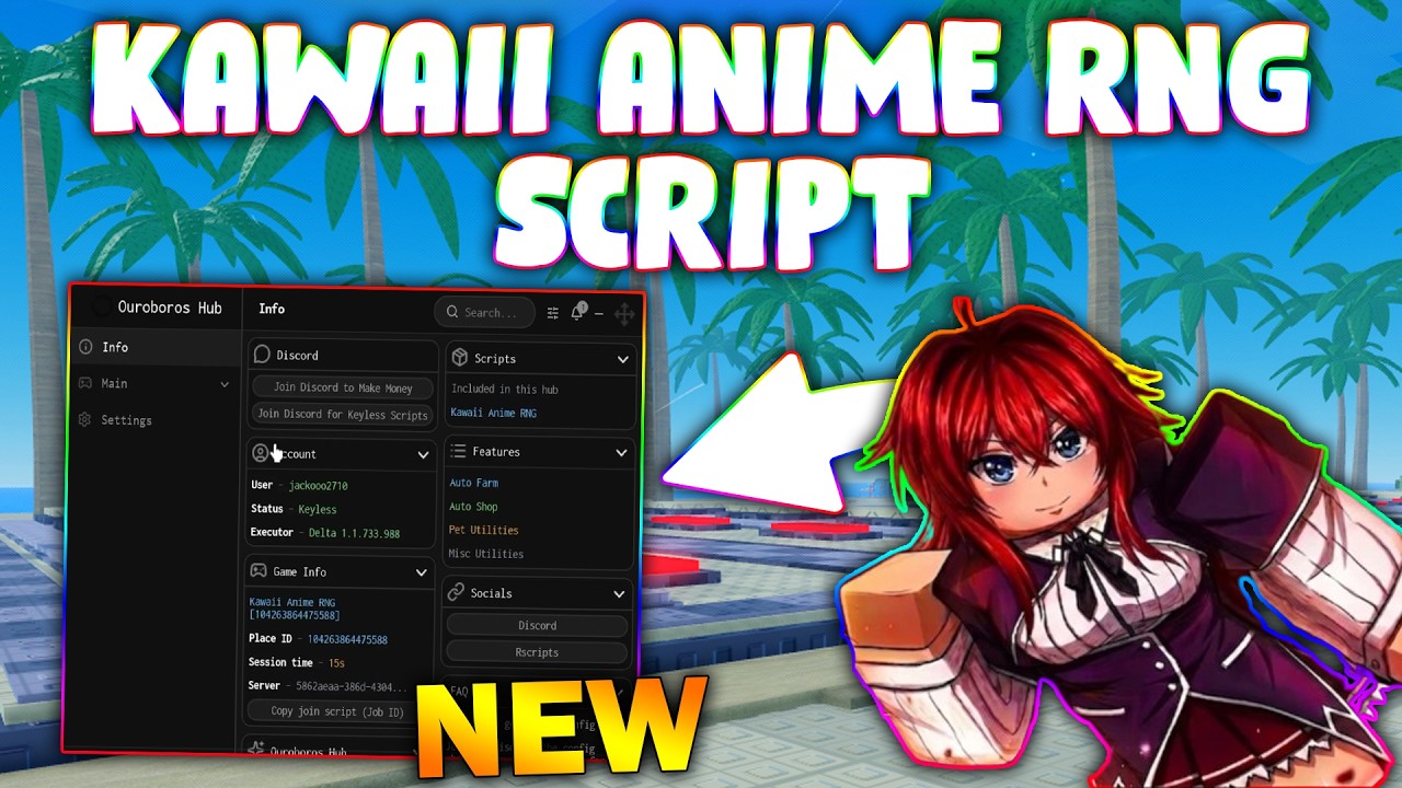 *NEW* Kawaii Anime RNG Script (PASTEBIN 2026) ( AUTO COLLECT MONEY, AUTO BUY, AUTO REBIRTH )