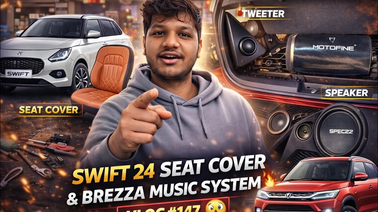 Swift 24 Seat Cover & Brezza Music System Install | Vlog 147