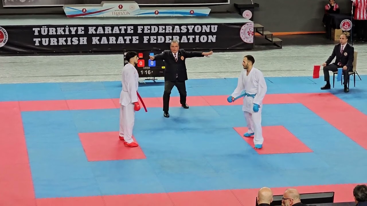 ÖMER FARUK YÜRÜR AKA - ENES BULUT AO - 75 KG TRABZON TÜRKİYE KARATE ŞAMPİYONASI FİNAL MAÇI