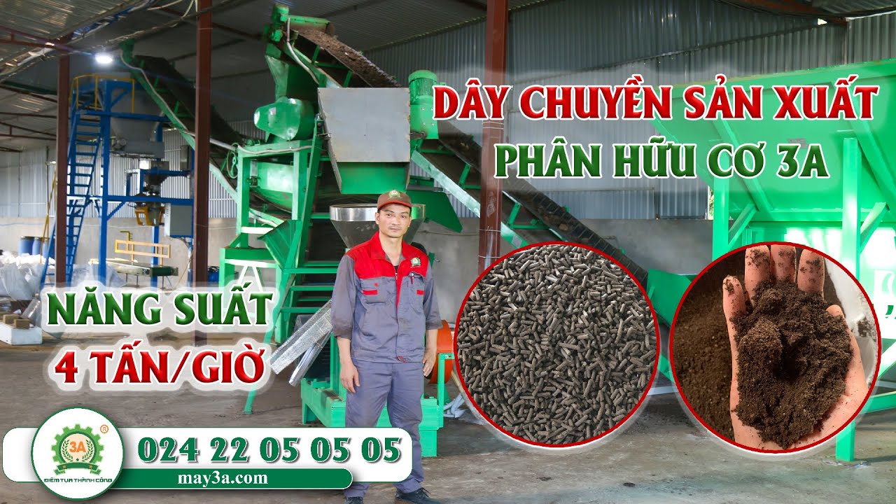 Dây Chuyền Sản Xuất Phân Bón Hữu Cơ 3A 4 Tấn/h - Bàn Giao, Lắp Đặt A-Z Cho Khách Hàng Vĩnh Phúc