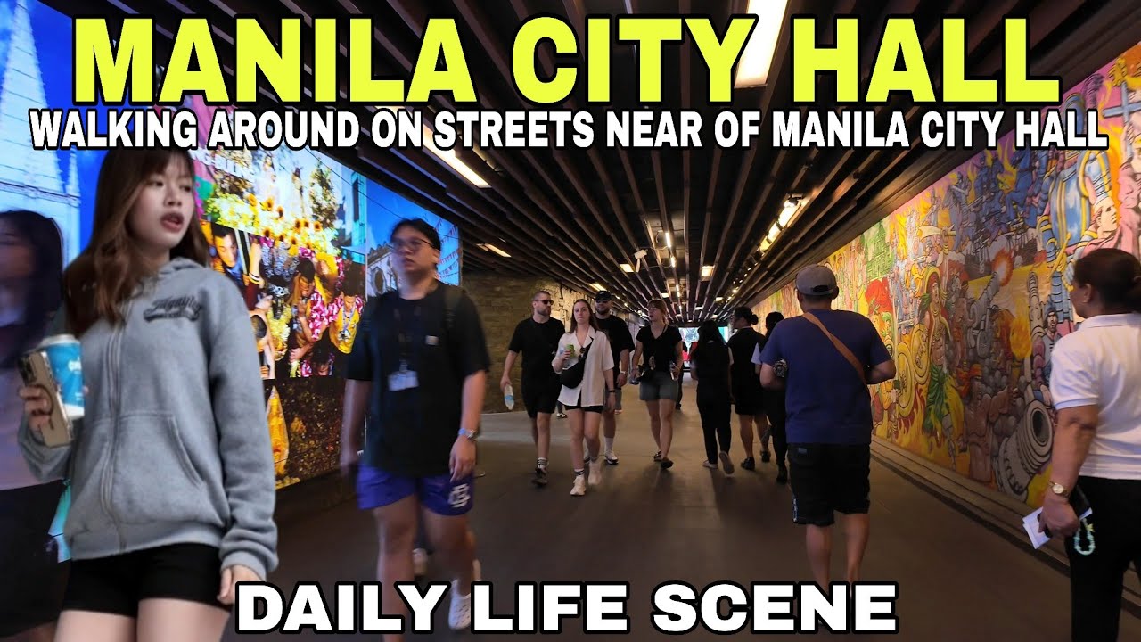 MANILA DAILY LIFE :Let's See The Real Scenery near of Manila city hall Philippines|Walk Tour 4K🇵🇭