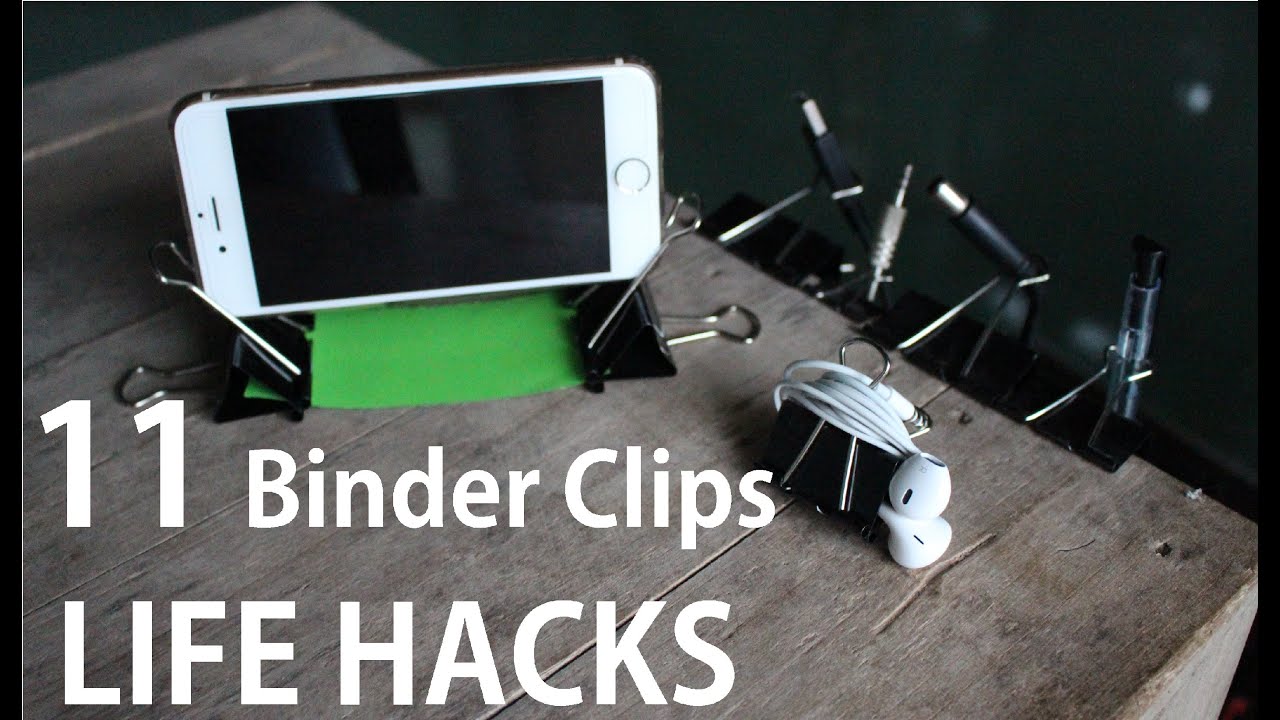11 Binder Clips Life Hacks you can do it yourself [DIY]