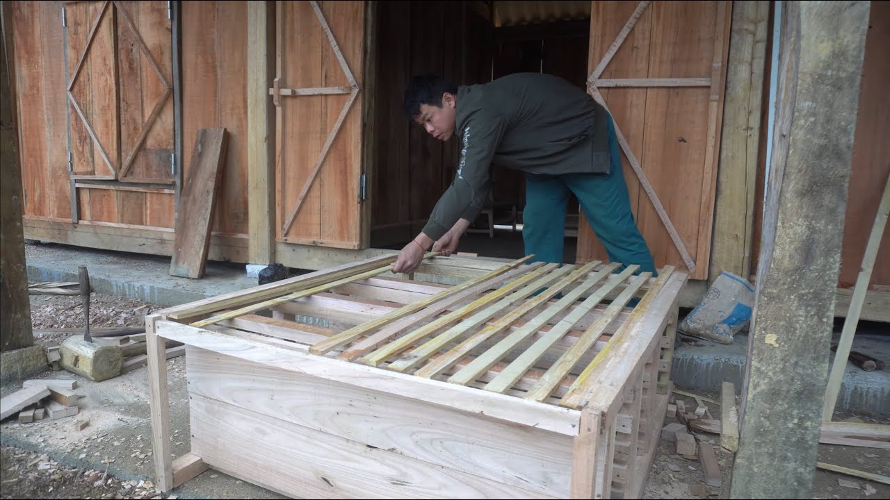CEO Man Leaves City for the Woods to Restore Farm - Building New House With bed, table and chair