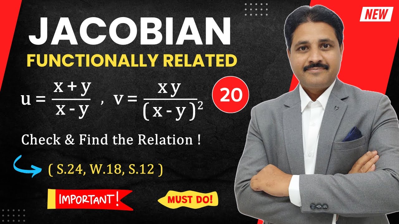 JACOBIAN IN PARTIAL DIFFERENTIATION SOLVED PROBLEM 20 IN HINDI @TIKLE'S ACADEMY