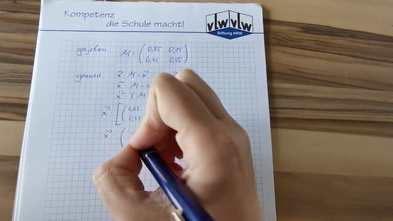 &Uuml;bergangsmatrix stabil