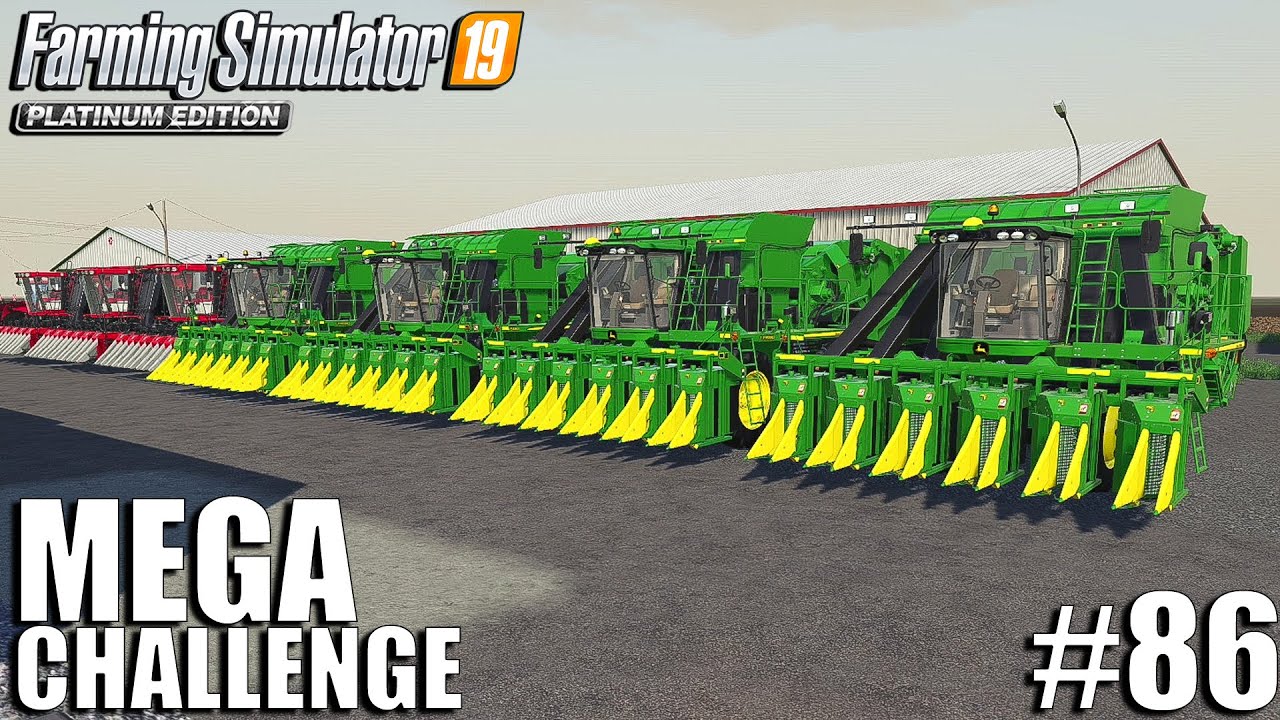 Starting The Cotton Harvest| MEGA Equipment Challenge 2.0 | Farming Simulator 19 | #86