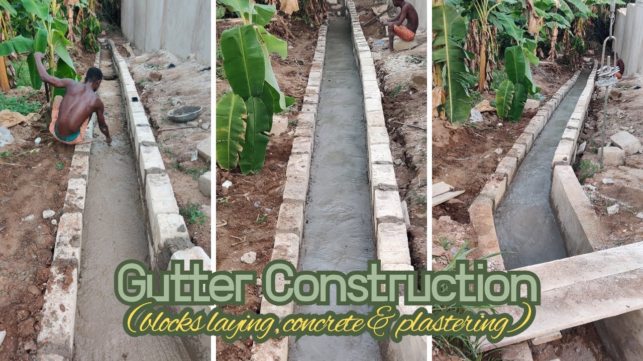 Building In Ghana Ep 86 \\ Side Gutter Construction \\ Phase 2