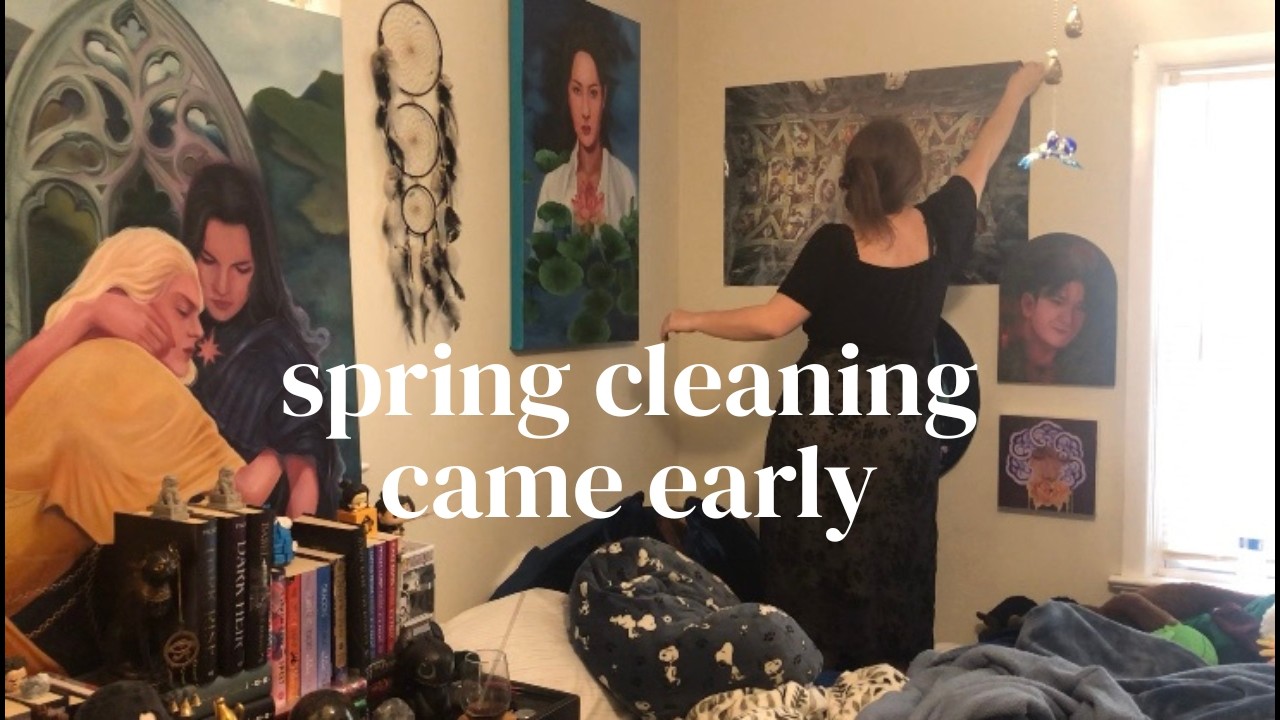 ꕤ giving up on my paintings because i can: an early spring cleaning studio vlog ꕤ