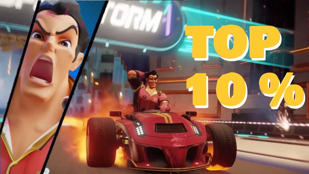 Trophy Cup: Gaston Top 10% in the World | Easy Route | Disney Speedstorm