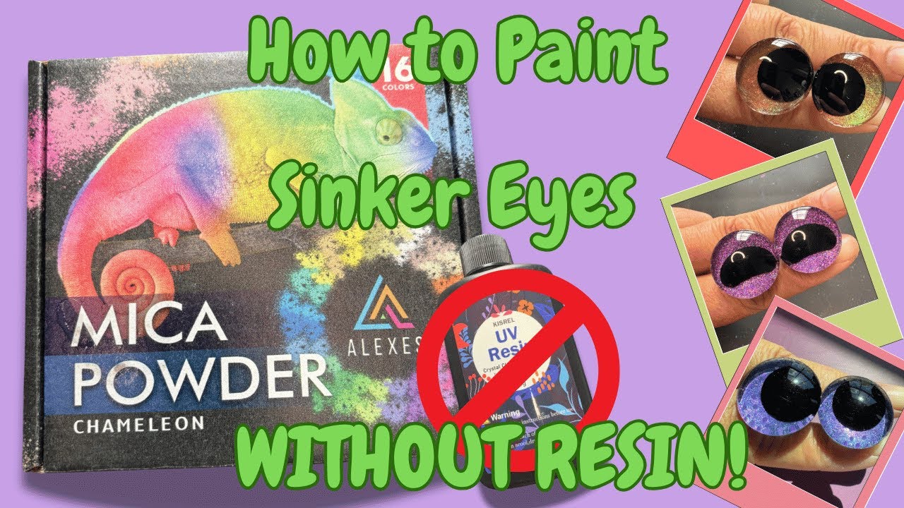 Painting Sinker Eyes with Mica Powder, Resin Free