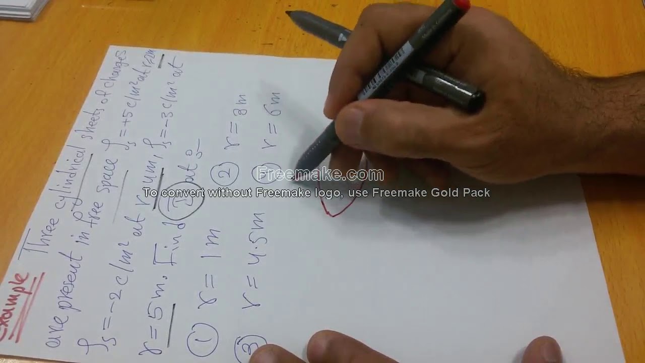 Electrostatic 20: Examination Questions نماذج أسئلة أمتحانية لحساب كثافة الفيض و شدة المجال