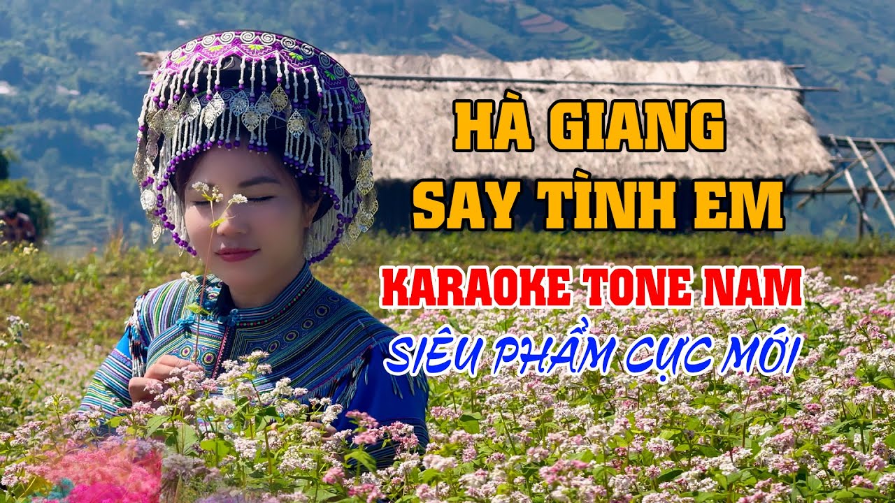 HÀ GIANG SAY TÌNH EM KARAOKE TONE NAM - NGUYỆT ANH BOLERO