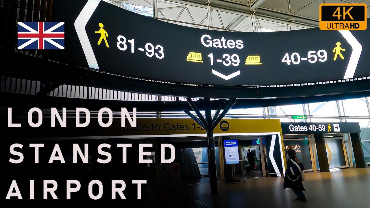 London Stansted Airport 🇬🇧 -  Full Walking Tour (Departure)  [4K]