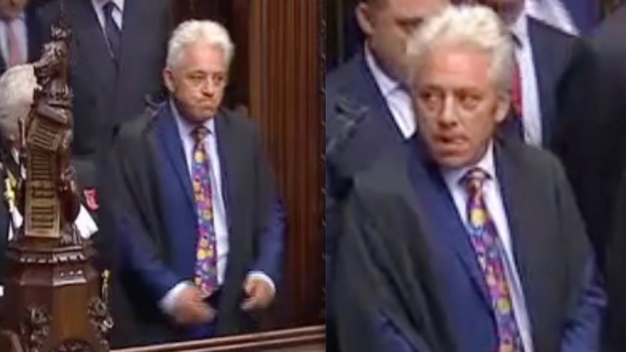 Moment Speaker John Bercow angrily leads MPs in a procession to House of Lords to mark suspension
